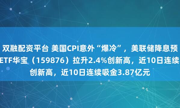 双融配资平台 美国CPI意外“爆冷”，美联储降息预期升温！有色ETF华宝（159876）拉升2.4%创新高，近10日连续吸金3.87亿元